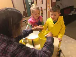 Image file: It can be easier to pass down family traditions with grandparents around to help. Baking cookies during the holidays is a favorite time for my kids.