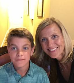 Content image: Bridget and her son on the way to a baseball game. Image file: Bridget and her son on the way to a baseball game.