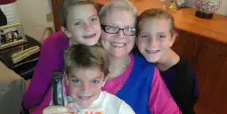 Content image: Bridget's mom enjoys time with her grandkids. Image file: Bridget's mom enjoys time with her grandkids.