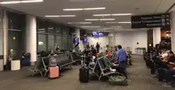 Content image: Waiting at the gate - making sure to arrive early! Image file: Waiting at the gate - making sure to arrive early!