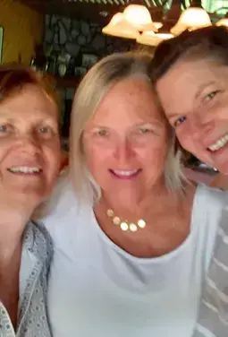 Content image: Susan with her half sisters at a recent gathering. Image file: Susan with her half sisters at a recent gathering.