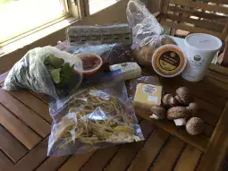 wide variety of items available through local businesses and farms