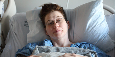Woman in pre-surgery Woman in pre-surgery