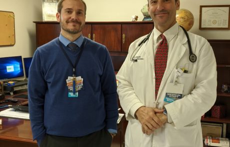 Thanks to Dr. Bill Chasanov (left) and Dr. Scott Olweiler (right) for their role in C. diff and CAUTI/CLABSI reduction!